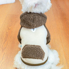Pet Back Pocket Patched Hoodie For Dog