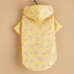 Ice Cream Graphic Pet Raincoat Waterproof Puppy Jacket For Small Dog/Cat