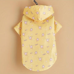 Ice Cream Graphic Pet Raincoat Waterproof Puppy Jacket For Small Dog/Cat