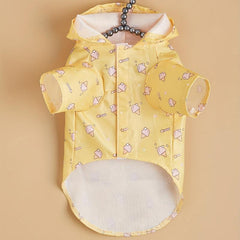 Ice Cream Graphic Pet Raincoat Waterproof Puppy Jacket For Small Dog/Cat