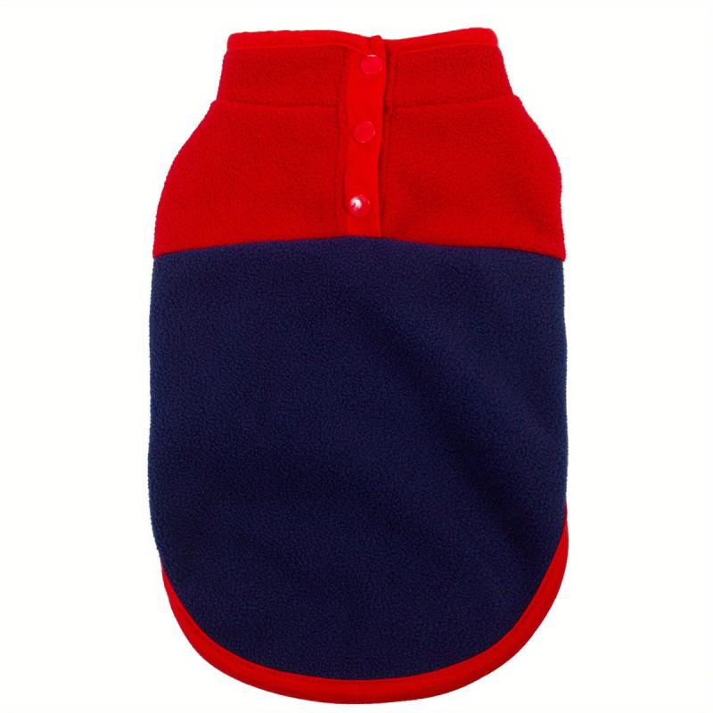 Colorblock Pet Sweater Fleece Warm Dog Sweatshirt Winter Pet Clothes