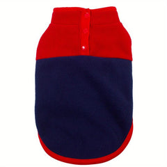 Colorblock Pet Sweater Fleece Warm Dog Sweatshirt Winter Pet Clothes