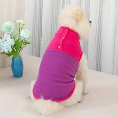Colorblock Pet Sweater Fleece Warm Dog Sweatshirt Winter Pet Clothes