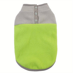 Colorblock Pet Sweater Fleece Warm Dog Sweatshirt Winter Pet Clothes
