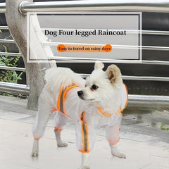 Pet Raincoat Reflective Strip Waterproof Jumpsuit