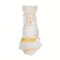 Pet Raincoat Reflective Strip Waterproof Jumpsuit