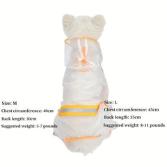 Pet Raincoat Reflective Strip Waterproof Jumpsuit