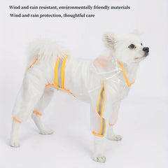 Pet Raincoat Reflective Strip Waterproof Jumpsuit