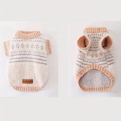 Soft Warm Cat Sweater Knitted Fleece Pet Clothes Kitten Winter Thickened Apparel