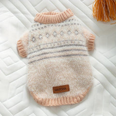 Soft Warm Cat Sweater Knitted Fleece Pet Clothes Kitten Winter Thickened Apparel