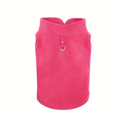 Cozy Fleece Vest w/ O Ring Leash for Dogs