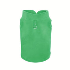 Cozy Fleece Vest w/ O Ring Leash for Dogs