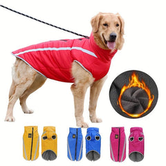 Reflective Big Dog Outdoor Jacket Warm Pet Clothes Dog Padded Coat