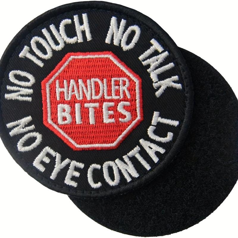 1pc Service Dog Patch No Touch No Talk No Eye Vests Harnesses Applique Embroider