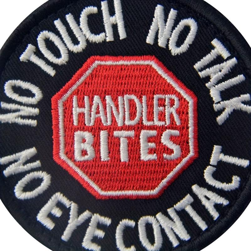 1pc Service Dog Patch No Touch No Talk No Eye Vests Harnesses Applique Embroider