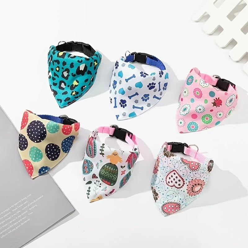Pet Saliva Towel Cartoon Graphic Triangle Scarf