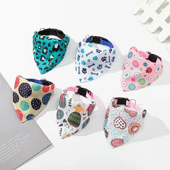 Pet Saliva Towel Cartoon Graphic Triangle Scarf