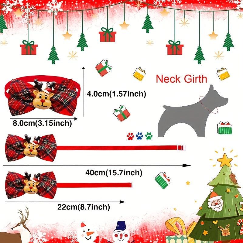 Plaid Christmas Bow Tie for Cat and Small Dog
