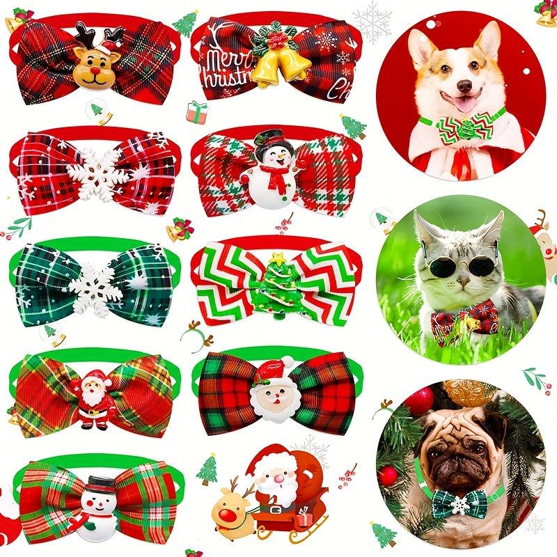 Plaid Christmas Bow Tie for Cat and Small Dog
