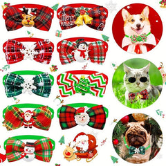 Plaid Christmas Bow Tie for Cat and Small Dog