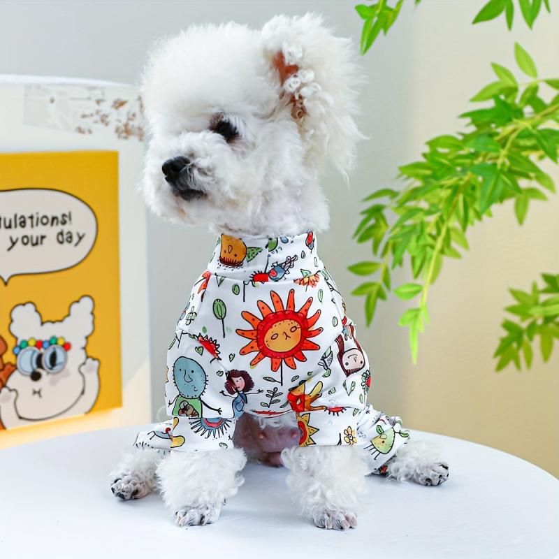 Breathable Floral Pet Jumpsuit for Dogs and Cats