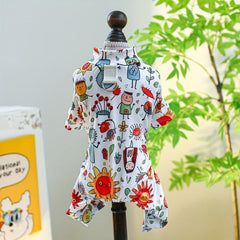 Breathable Floral Pet Jumpsuit for Dogs and Cats