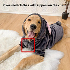 Gray Rabbit Jumpsuit Sweater for Small Pets
