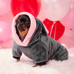 Gray Rabbit Jumpsuit Sweater for Small Pets