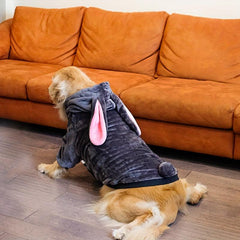 Gray Rabbit Jumpsuit Sweater for Small Pets