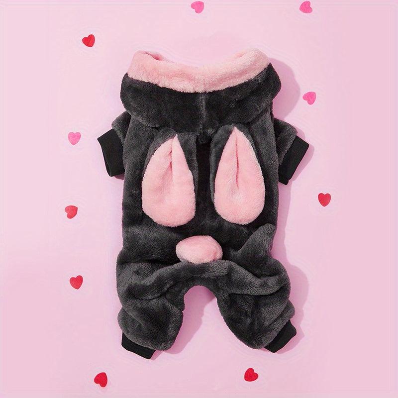 Gray Rabbit Jumpsuit Sweater for Small Pets