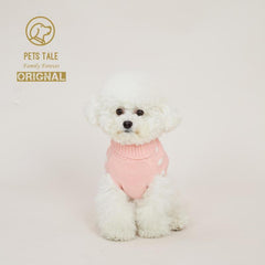 Boutique Dog Sweater With Bow & Polka Dot Decor