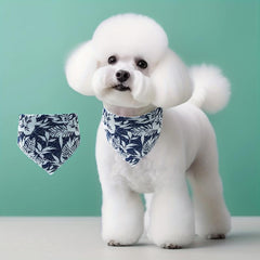 Floral Dog Scarf Triangle Bibs Pet Scarf For Dogs Cat Towel