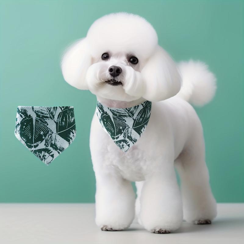 Floral Dog Scarf Triangle Bibs Pet Scarf For Dogs Cat Towel