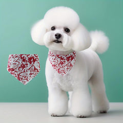 Floral Dog Scarf Triangle Bibs Pet Scarf For Dogs Cat Towel