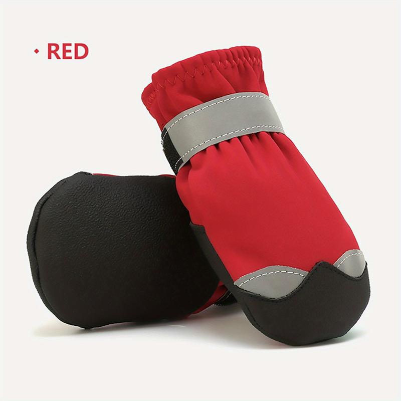 4pcs Waterproof Dog Shoes Breathable Reflective Paw Protector