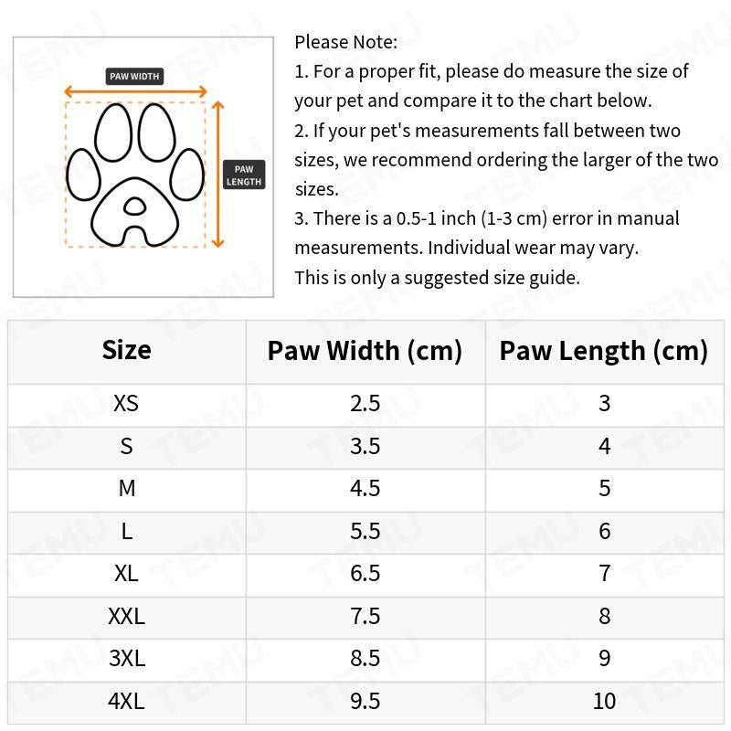 4pcs Waterproof Dog Shoes Breathable Reflective Paw Protector