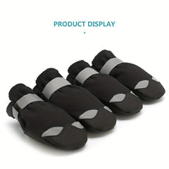 4pcs Waterproof Dog Shoes Breathable Reflective Paw Protector