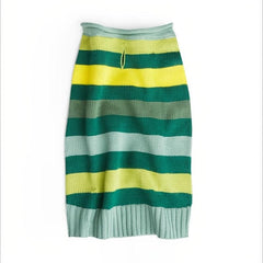 Yellow and Green Striped Sweater for Small/Medium Dogs