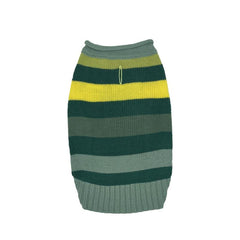 Yellow and Green Striped Sweater for Small/Medium Dogs