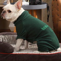 Laifug Embroidered Dog Onesie Turtleneck Dog Pajamas