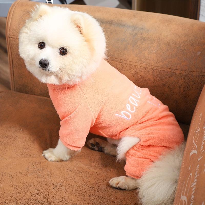 Laifug Embroidered Dog Onesie Turtleneck Dog Pajamas