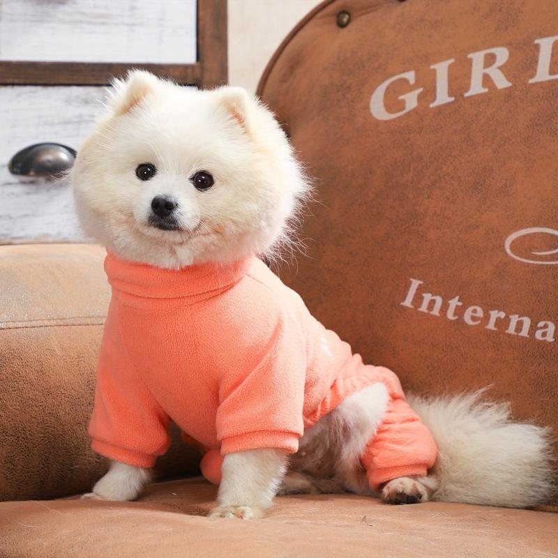 Laifug Embroidered Dog Onesie Turtleneck Dog Pajamas