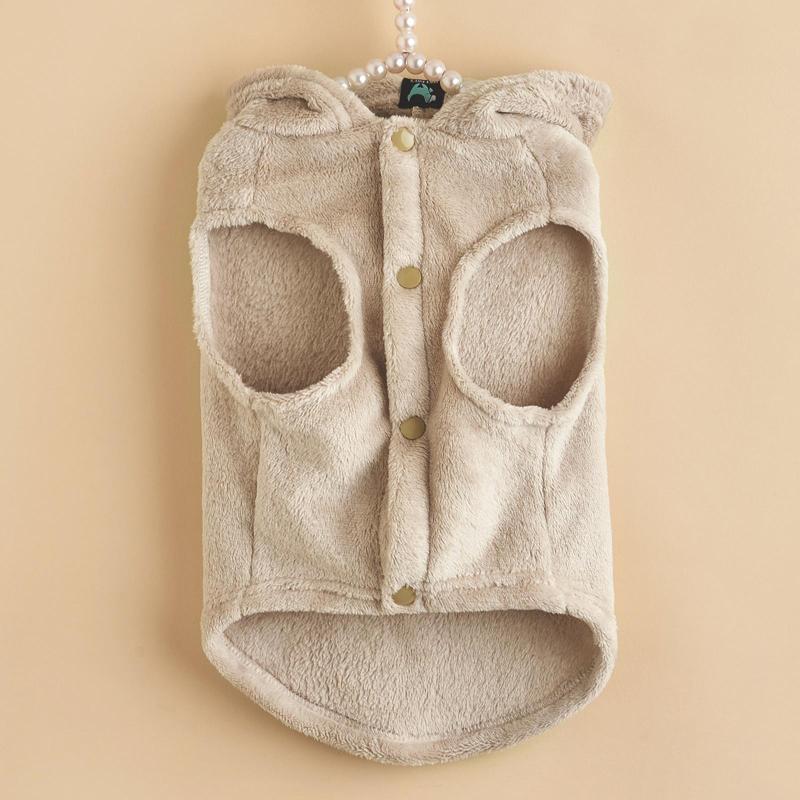 Colorful Macaroon Flannel Hooded Dog Sweater