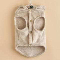 Colorful Macaroon Flannel Hooded Dog Sweater