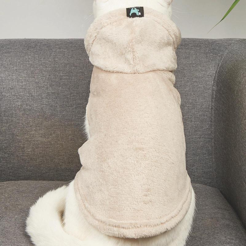 Colorful Macaroon Flannel Hooded Dog Sweater