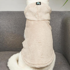 Colorful Macaroon Flannel Hooded Dog Sweater