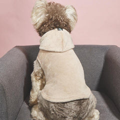 Colorful Macaroon Flannel Hooded Dog Sweater