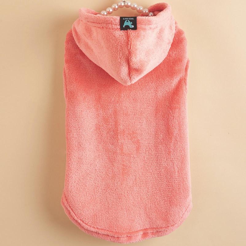 Colorful Macaroon Flannel Hooded Dog Sweater