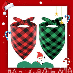 JOYTALE Classic Plaid Scarf Bandana for Dogs