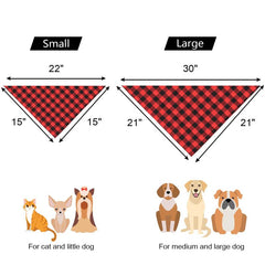 JOYTALE Classic Plaid Scarf Bandana for Dogs